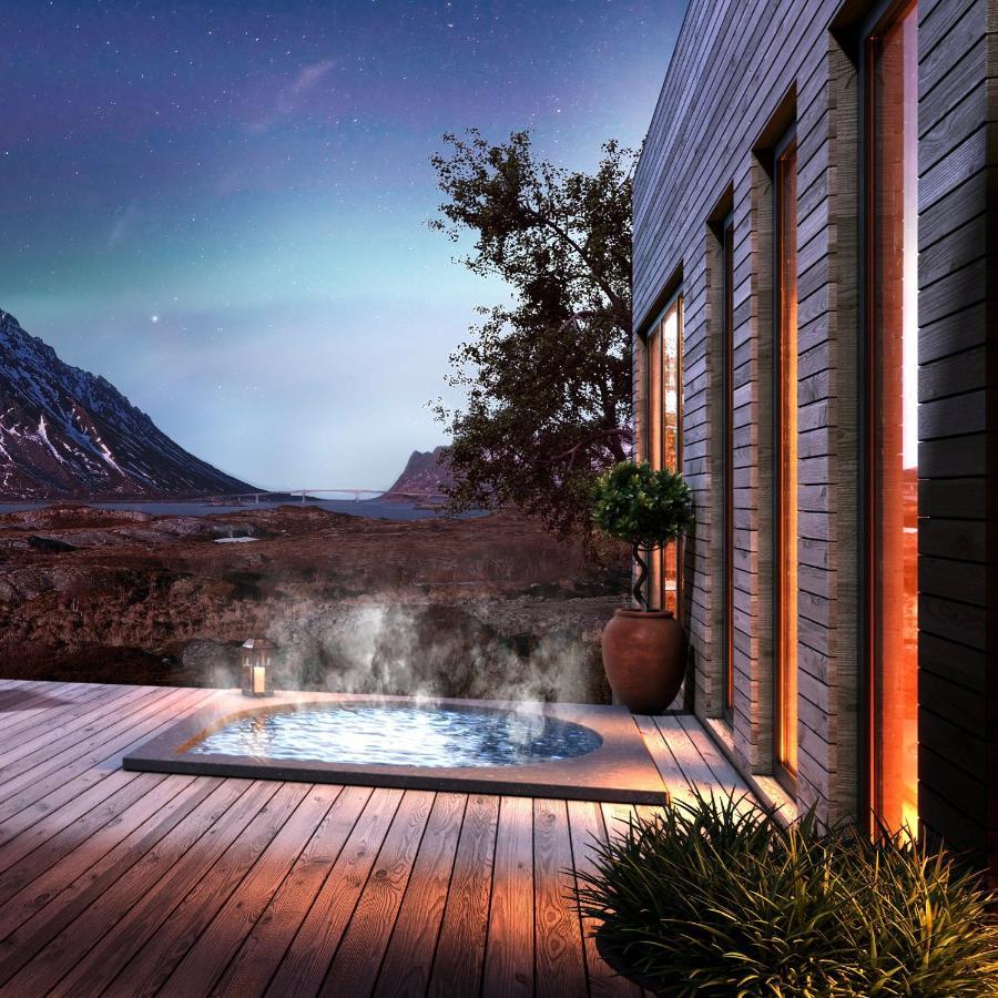 New! Luxury Cabin In Beautiful Lofoten Kleppstad Kültér fotó