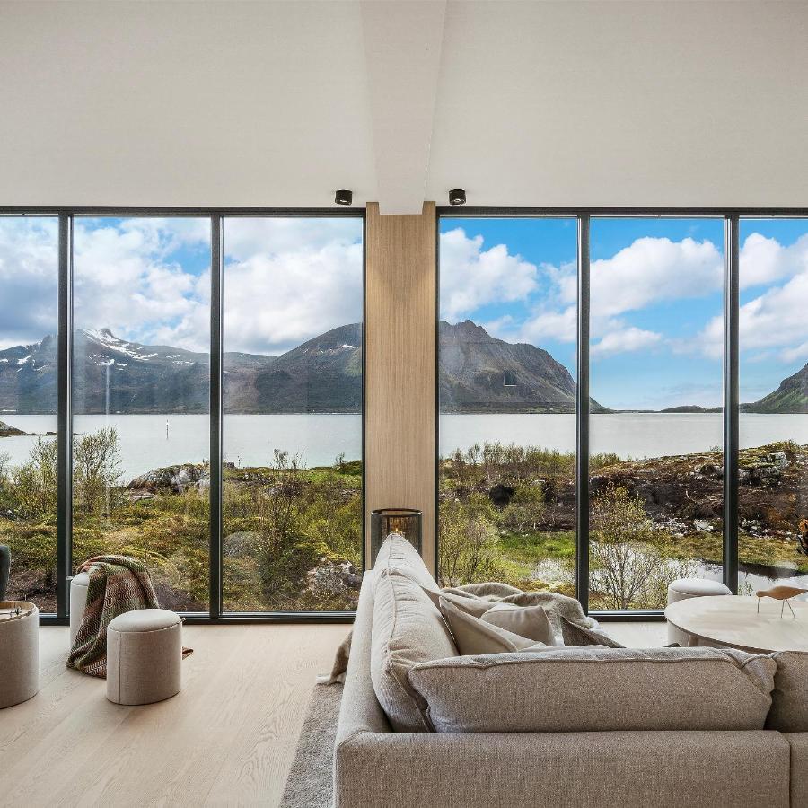 New! Luxury Cabin In Beautiful Lofoten Kleppstad Kültér fotó